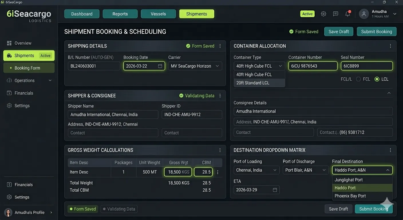 Maritime Logistics ERP